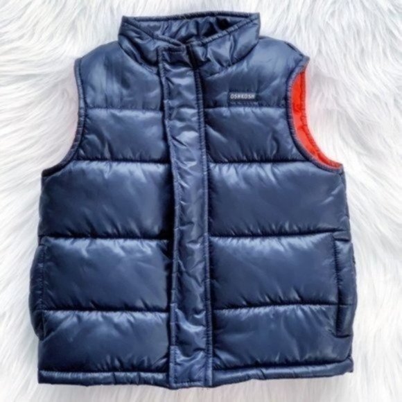 OshKosh B'gosh Other - OshKosh B’Gosh Blue and Red Boys Puffer Vest 3T
